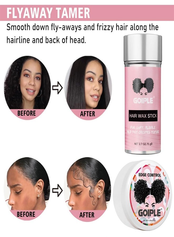 Goiple Wig Accessory Essentials Kit Lace Front Wig Glue & Remover, Wig Caps, Elastic Band, Hair Wax Stick, Edge Control, Edge Brush, Hair Shear Dermaplanning Razor Tool and Edge Scarf - 10PCS - Image 5